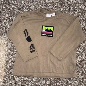 Zara Brown Long Sleeve Kids Tee 🗻